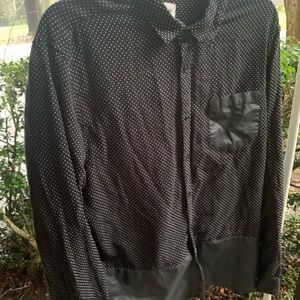Black Button Up with Intricate Design